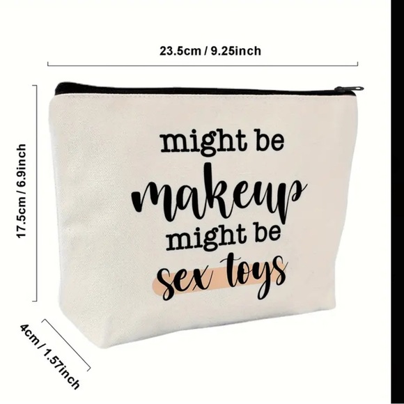Makeup Bag NEW Adult Humor saying - Picture 2 of 2